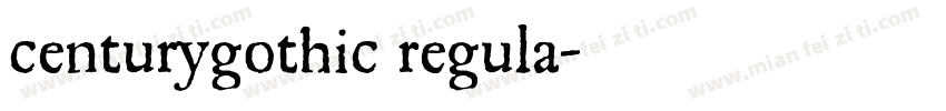 centurygothic regula字体转换